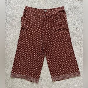 NWOT Max Studio Brown and White Wide Leg Pants Size 3X